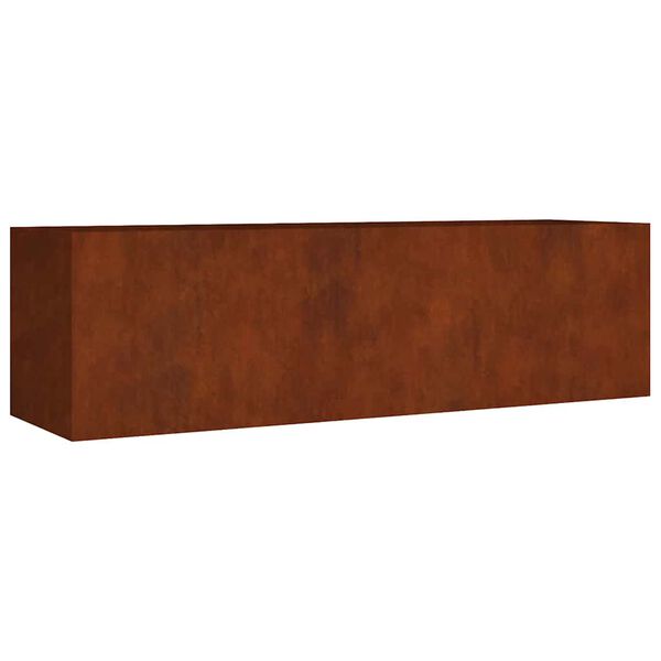 vidaXL Jardinera acero corten 280x80x80 cm