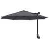 vidaXL Parasol de jardín Antracita y Negro 248 x 248 x 148 cm