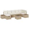vidaXL Conjunto de sofá de jardín 8 pcs Beige ratán sintético