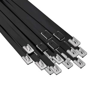 vidaXL Atadura de Cables 25 uds. 7,9 x 250 mm Negro