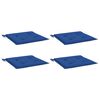 vidaXL Cojines de silla de jard&iacute;n 4 uds tela azul 40x40x4 cm