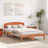 vidaXL Estructura de cama con cabecera Marr&oacute;n cera 120 x 200 cm