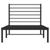 vidaXL Estructura cama sin colchón con cabecero metal negro 75x190 cm