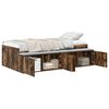 vidaXL Estructura de cama con caj&oacute;n Roble ahumado 70 x 190 cm