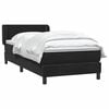 vidaXL Cama box spring con colch&oacute;n cuero sint&eacute;tico negro 80x220 cm