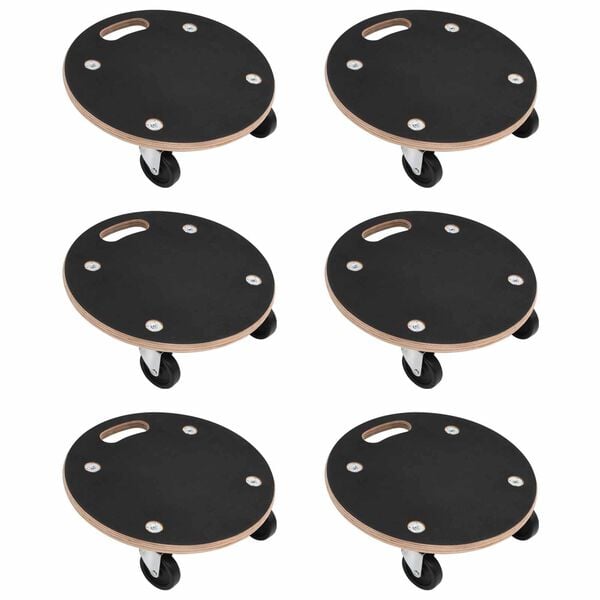 vidaXL Carro de Transporte 6 pcs Gris Madera contrachapada