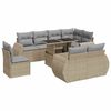 vidaXL Set de sof&aacute;s de jard&iacute;n con cojines 9 pzas rat&aacute;n sint&eacute;tico beige