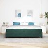 vidaXL Estructura de cama con colch&oacute;n Verde oscuro 200 x 200 cm tela