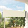 vidaXL Toldo lateral retr&aacute;ctil de jard&iacute;n color crema 80x300 cm