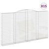vidaXL Cestas de gaviones 15 uds forma de arco hierro 400x30x220/240cm