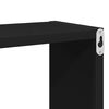vidaXL Estantes cubo de pared 4 uds contrachapado negro 80x15x26,5 cm