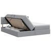vidaXL Cama con almacenamiento 2 uds. Gris Claro Cuero sint&eacute;tico