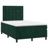 vidaXL Cama box spring con colch&oacute;n terciopelo verde oscuro 120x200 cm