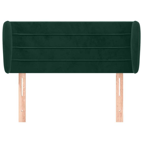 vidaXL Cabecero de terciopelo verde oscuro 103x23x78/88 cm