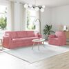 vidaXL Sof&aacute; 2 pcs Rosa 228 x 78 x 80 cm Terciopelo
