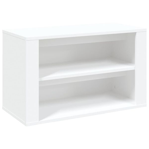 vidaXL Mueble zapatero de madera contrachapada blanco 75x35x45 cm