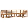 vidaXL Conjunto de sof&aacute;s de exterior 5 pcs Natural