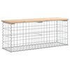 vidaXL Banco jard&iacute;n dise&ntilde;o gaviones madera maciza pino 103x31,5x42 cm