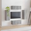 vidaXL Conjunto de mueble para TV de pared 4 pcs Gris Sonoma