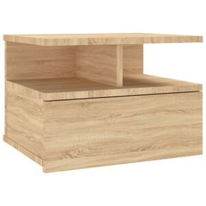 vidaXL Mesita de noche flotante madera roble Sonoma 40x31x27 cm