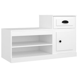 vidaXL Mueble zapatero madera contrachapada blanco 100x42x60 cm