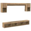 vidaXL Unidades de TV de Pared con LED 6 uds. Roble artisan