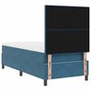 vidaXL Cama Box Spring LED Azul Oscuro 90 x 190 cm Terciopelo