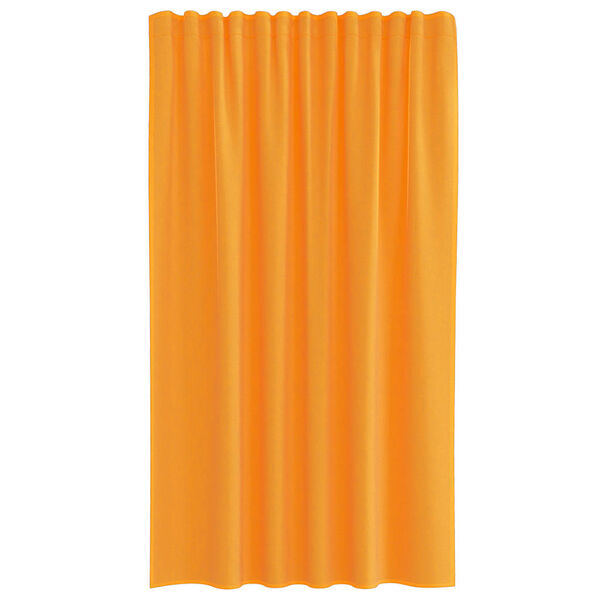 vidaXL Cortinas de gasa con bolsillos para varillas 2 uds. naranja