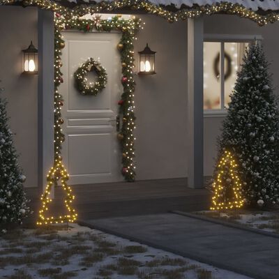 vidaXL Árbol de Navidad luces decorativas con estacas 80 LED 60 cm