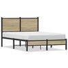vidaXL Estructura de cama sin colch&oacute;n metal roble Sonoma 120x190 cm