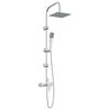 vidaXL Sistema de Ducha Cromado Acero inoxidable 21 x 48 x 112 cm