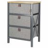 Bo-Camp Armario plegable con 3 cajones Hamlets gris