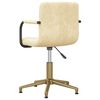 vidaXL Sillas de comedor giratorias 4 unidades terciopelo crema