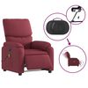 vidaXL Sill&oacute;n de masaje reclinable el&eacute;ctrico tela rojo tinto