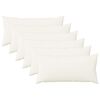 vidaXL Coj&iacute;n decorativo 6 uds. HEERLEN Blanco 40 x 80 cm Tela
