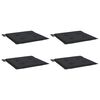 vidaXL Cojines de silla de jard&iacute;n 4 uds tela Oxford negro 50x50x4 cm