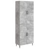 vidaXL Juego de armarios 2 uds. Gris Hormig&oacute;n Madera de ingenier&iacute;a