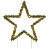 vidaXL Estrella de luz decorativa Navidad con estacas 115 LED 85 cm