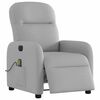 vidaXL Sill&oacute;n reclinable de masaje el&eacute;ctrico tela gris nube