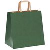 vidaXL Bolsas de papel con asas 250 uds verde 26x17x25 cm