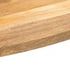 vidaXL Tablero de mesa ovalado madera maciza de mango 120x50x2,5 cm