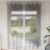 vidaXL Cortinas de gasa con ojales 2 uds gris oscuro 140x300 cm
