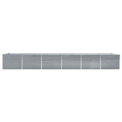 vidaXL Arriate de acero galvanizado gris 600x80x77 cm