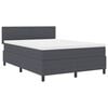 vidaXL Cama Box Spring LED Gris Oscuro y 160 x 200 cm Tela de Pana