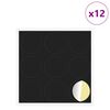 vidaXL Cubierta de Tornillo Autoadhesiva 12 pcs Negro &Oslash; 20 x 0,5 mm