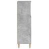 vidaXL Armario de baño madera contrachapada gris hormigón 30x30x100 cm