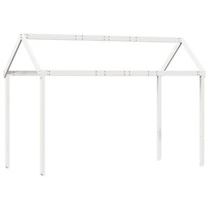 vidaXL Techo de cama infantil madera maciza blanco 217x95,5x159 cm