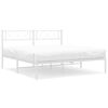 vidaXL Estructura cama sin colch&oacute;n con cabecero metal blanco 120x190cm