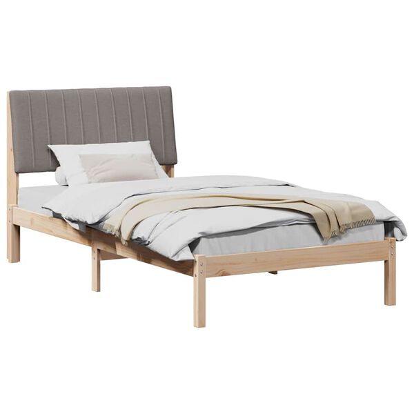 vidaXL Estructura de cama Marr&oacute;n 100 x 200 cm Madera de pino macizo