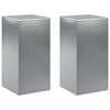 vidaXL Soporte de plantas 2 pcs Plateado 30 x 30 x 60 cm